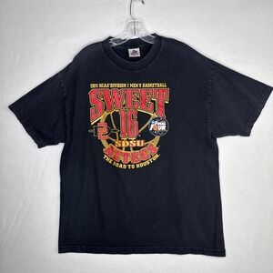 San Diego State Aztecs Sweet 16 2011 NCAA T Shirt XL Black